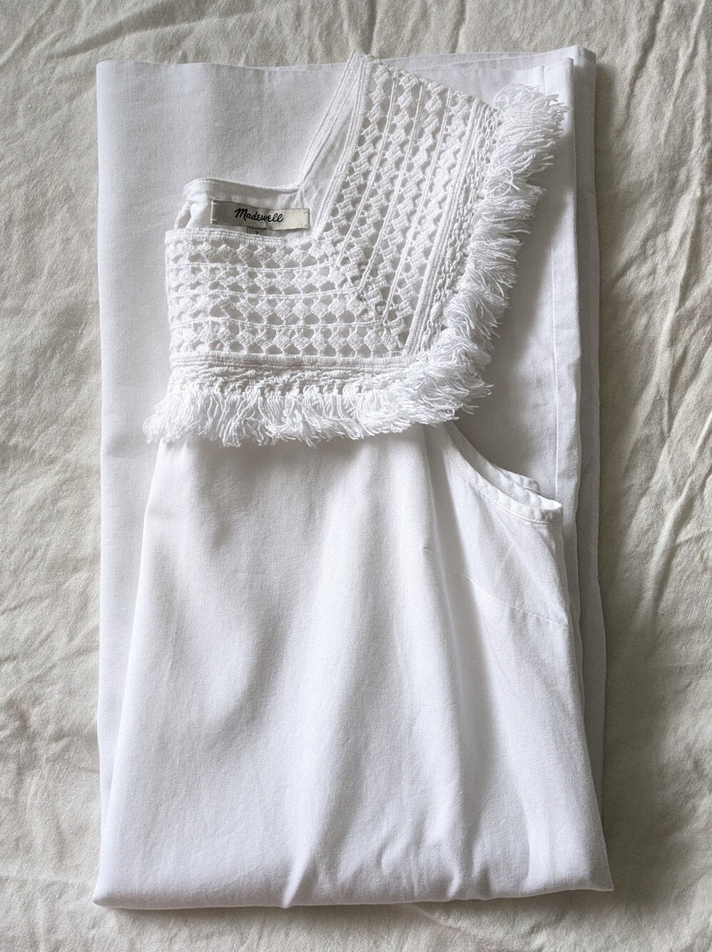 Madewell Sundream Cotton Fringe Dress
